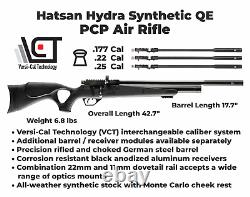 Hatsan Hydra Synthetic. 25 Caliber QE PCP Side Bolt-Action Pellet Air Rifle