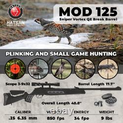 Hatsan MOD 125 Sniper Vortex QE. 25 Caliber Air Rifle and Wearable4U Bundle