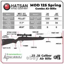 Hatsan Mod 125 Spring Combo. 22 Caliber Break Barrel Air Rifle with Scope