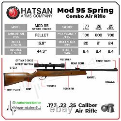 Hatsan Mod 95 Spring Combo. 25 Caliber Break Barrel Air Rifle