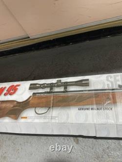 Hatsan Mod 95 Vortex. 22 Cal Air Rifle Wood Stock w Scope Open Box