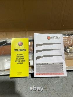 Hatsan Mod 95 Vortex. 22 Cal Air Rifle Wood Stock w Scope Open Box