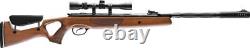 Hatsan Model 65 Combo. 22 Caliber Air Rifle with3-9x32 Scope/Rings, Hardwood Stock