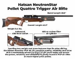 Hatsan NeutronStar. 25 Cal Air Rifle with Scope and Pellets and Targets Bundle