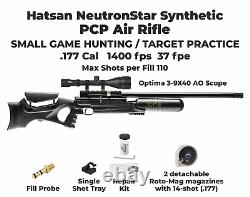 Hatsan NeutronStar Syn. 177 Cal QE PCP Air Rifle withScope and Targets and Pellets