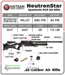 Hatsan NeutronStar Synthetic. 25 Caliber QE PCP Side Lever Pellet Air Rifle