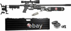 Hatsan TacBoss. 25 Cal QE 905 FPS PCP Side-Lever Air Rifle with Scope and Pellets