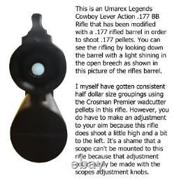 Legends Cowboy Lever Action. 177 CO2 PELLET Rifle (Yes, it is a pellet rifle)