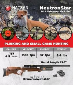 NEW Hatsan NeutronStar Air Rifle. 177 cal 1400fps 2 Magazines