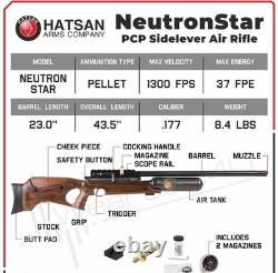 NEW Hatsan NeutronStar Air Rifle. 177 cal 1400fps 2 Magazines