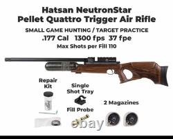 NEW Hatsan NeutronStar Air Rifle. 177 cal 1400fps 2 Magazines