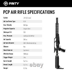 PINTY. 22 PCP Pellet Air Rifle Single Shot Pellet Air Gun with Bipod 870fps