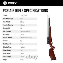 PINTY PCP Pellet Gun Air Rifle. 22 Cal 800FPS Hunting Wood Stock Gun