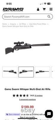 Pickup Gamo Swarm Whisper. 22 Cal 1000FPS 10-Shot Break Barrel Air Rifle