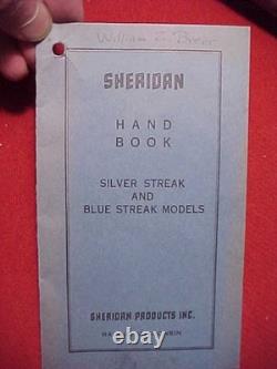 Rare Collector's Grade Sheridan 5mm. 20 Cal Blue Streak Air Rifle Estate Item
