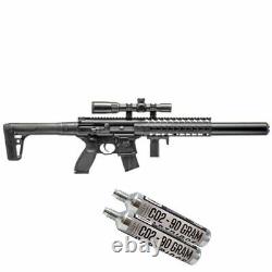 SIG SAUER AIR-MCX-SCP-177-88G-30-BLK Air Rifle WithFREE 2x 90gr Co2 Cartridge