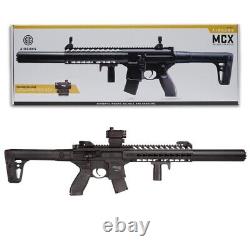 SIG SAUER MCX. 177 CAL PELLET SEMI AUTO CO2 AIR RIFLE With MICRO RED DOT SIGHT