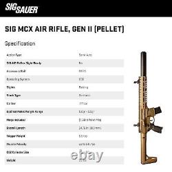 SIG SAUER MCX Gen 2.177 Caliber 30rd CO2-Powered Semi-Auto Pellet Air Rifle