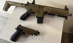 SIG SAUER MPX Rifle & P226 Pistol CO2 Pellet Guns w Cylinders & Ammo, NO RESERVE