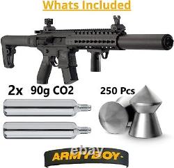 S? G Sauer MCX. 177 Cal 90 gram CO2 Pellet Air Rifle Air Gun 700 FPS Bundle