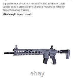 SigSauer MCX Virtus PCP Pellet Air Rifle 30rd RPM. 22LR Caliber Semi-Automatic
