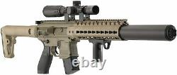 Sig Sauer MCX. 177 Cal Air Rifle FDE with Scope and CO2 Tanks and Pellets Bundle
