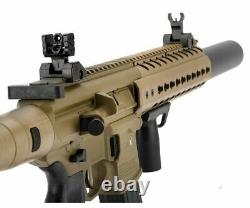 Sig Sauer MCX. 177 Cal Air Rifle FDE with Scope and CO2 Tanks and Pellets Bundle