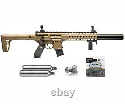 Sig Sauer MCX. 177 Cal Air Rifle with CO2 90 Gram 2 Pack and 500x Pellets Bundle