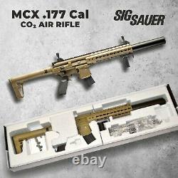 Sig Sauer MCX. 177 Cal Air Rifle with CO2 90 Gram 2 Pack and 500x Pellets Bundle