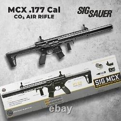 Sig Sauer MCX. 177 Caliber CO2 Air Rifle Black AIR-MCX-177-88G-30-BLK