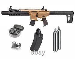 Sig Sauer MCX Canebrake. 177 Cal CO2 FDE/BLK Air Rifle with Included Bundle