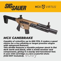 Sig Sauer MCX Canebrake. 177 Cal CO2 Powered FDE/BLK Air Rifle AIR-MCX-CANEBRAKE Sig Sauer MCX Canebrake. 177 Cal CO2 Powered FDE/BLK Air Rifle AIR-MCX-CANEBRAKE