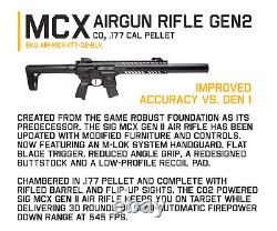 Sig Sauer MCX GEN 2.177 Cal Air Rifle with 2x CO2 Tanks and 500x Pellets