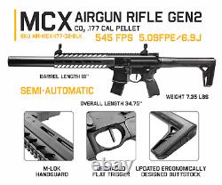 Sig Sauer MCX GEN 2.177 Cal Air Rifle with 2x CO2 Tanks and 500x Pellets