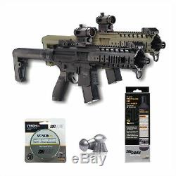 Sig Sauer MPX. 177 Cal CO2 Powered Air Rifle Red Dot with CO2 and Pellets Bundle