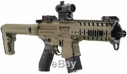 Sig Sauer MPX. 177 Cal FDE Air Rifle Red Dot with CO2 and Pellets Bundle