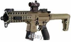 Sig Sauer MPX. 177 Cal FDE Air Rifle Red Dot with CO2 and Pellets Bundle