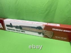 Springfield Armory M1A Underlever. 22 Cal Pellet Rifle Wood Stock 800 FPS