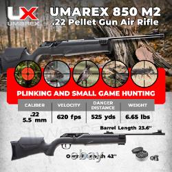 Umarex 850 M2 CO2.22 Air Rifle with Extra Mag 2x CO2 Tanks and Pellets Bundle