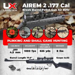 Umarex Airem 2 Break Barrel. 177 Cal Air Rifle with Pack of. 177 Pellets Bundle