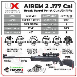 Umarex Airem 2 Break Barrel. 177 Cal Air Rifle with Pack of. 177 Pellets Bundle