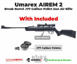 Umarex Airem 2 Break Barrel. 177 Cal Air Rifle with Pack of. 177 Pellets Bundle