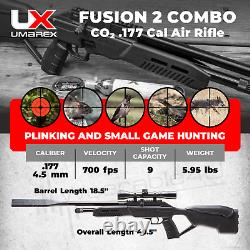Umarex Fusion 2 Combo. 177 Cal Air Rifle with Mag and CO2 and 500x Pellets Bundle