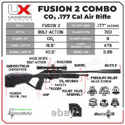 Umarex Fusion 2 Combo. 177 Cal Air Rifle with Mag and CO2 and 500x Pellets Bundle