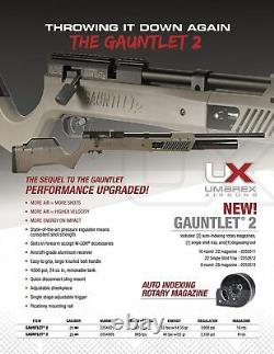 Umarex Gauntlet 2 PCP Air Rifle. 25 Cal with Tactical Scope & FX Hybrid Slugs