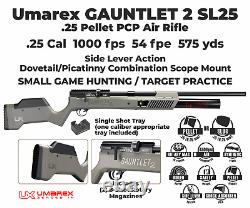 Umarex Gauntlet 2 SL25.25 Cal PCP Side Lever Air Rifle withPellets&Targets&Scope