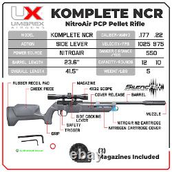 Umarex Komplete NCR PCP Air rifle with 2 NitroAir Tanks & 250 Pellets. 177 /. 22