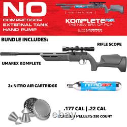 Umarex Komplete NCR PCP Air rifle with 2 NitroAir Tanks & 250 Pellets. 177 /. 22