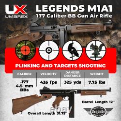 Umarex Legends M1A1.177 Blowback Air Rifle with CO2 Tanks and BBs Bundle