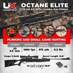 Umarex Octane Elite Combo 3-9x40 withrings. 22 Gas Piston Break Barrel Air Rifle